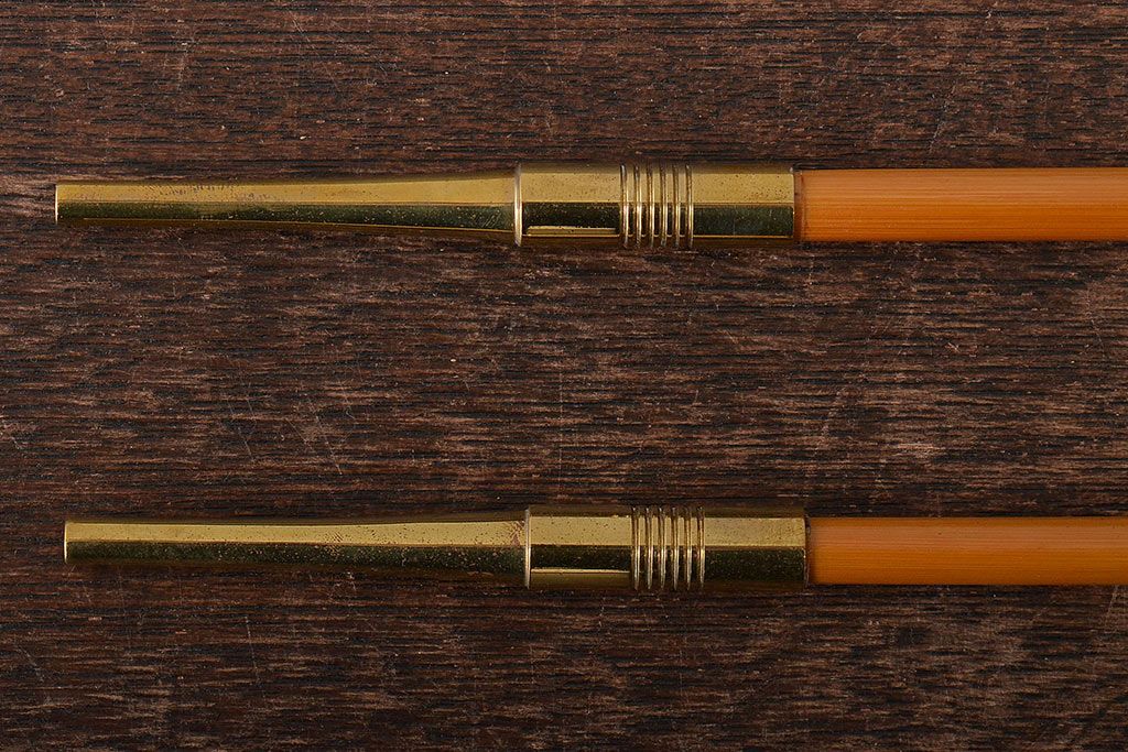 木村清斎　即中斎好写煙管一双　木村清五郎(清雲)　如心斎好写南鐐煙管一双　2点セット(R-045402)