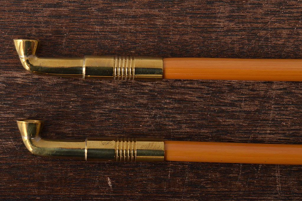 木村清斎　即中斎好写煙管一双　木村清五郎(清雲)　如心斎好写南鐐煙管一双　2点セット(R-045402)