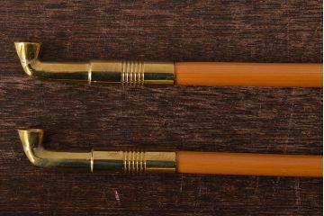 木村清斎　即中斎好写煙管一双　木村清五郎(清雲)　如心斎好写南鐐煙管一双　2点セット(R-045402)