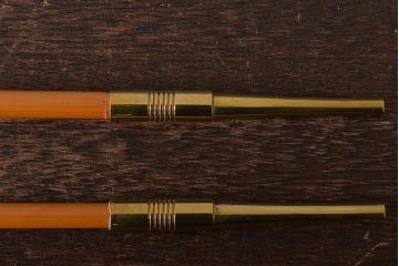 木村清斎　即中斎好写煙管一双　木村清五郎(清雲)　如心斎好写南鐐煙管一双　2点セット(R-045402)