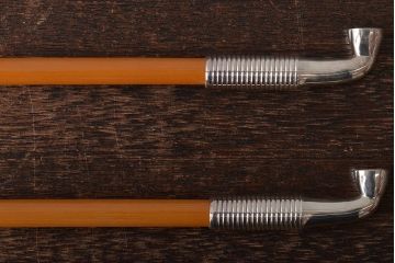 木村清斎　即中斎好写煙管一双　木村清五郎(清雲)　如心斎好写南鐐煙管一双　2点セット(R-045402)