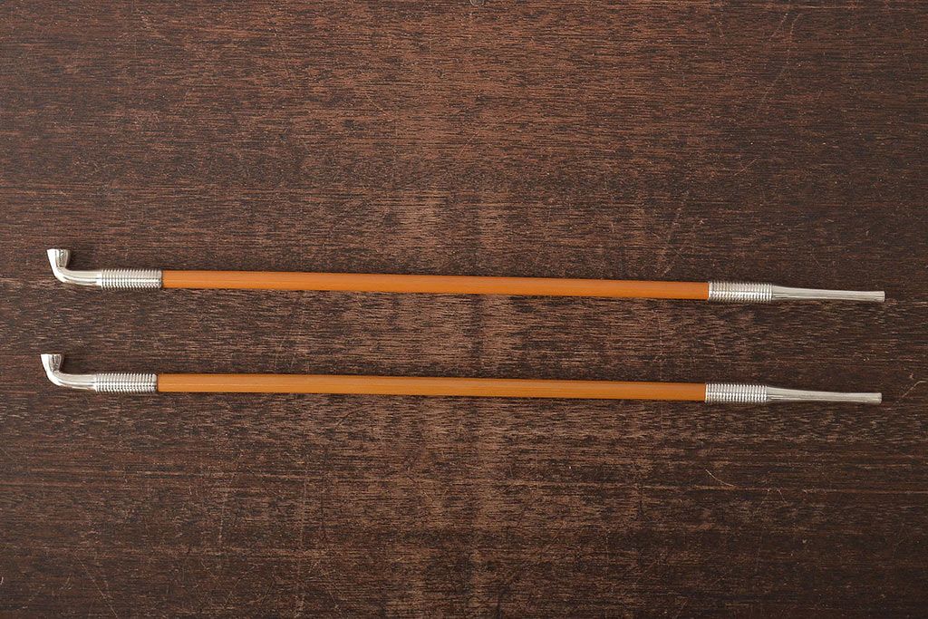 木村清斎　即中斎好写煙管一双　木村清五郎(清雲)　如心斎好写南鐐煙管一双　2点セット(R-045402)