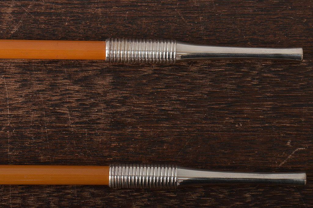 木村清斎　即中斎好写煙管一双　木村清五郎(清雲)　如心斎好写南鐐煙管一双　2点セット(R-045402)