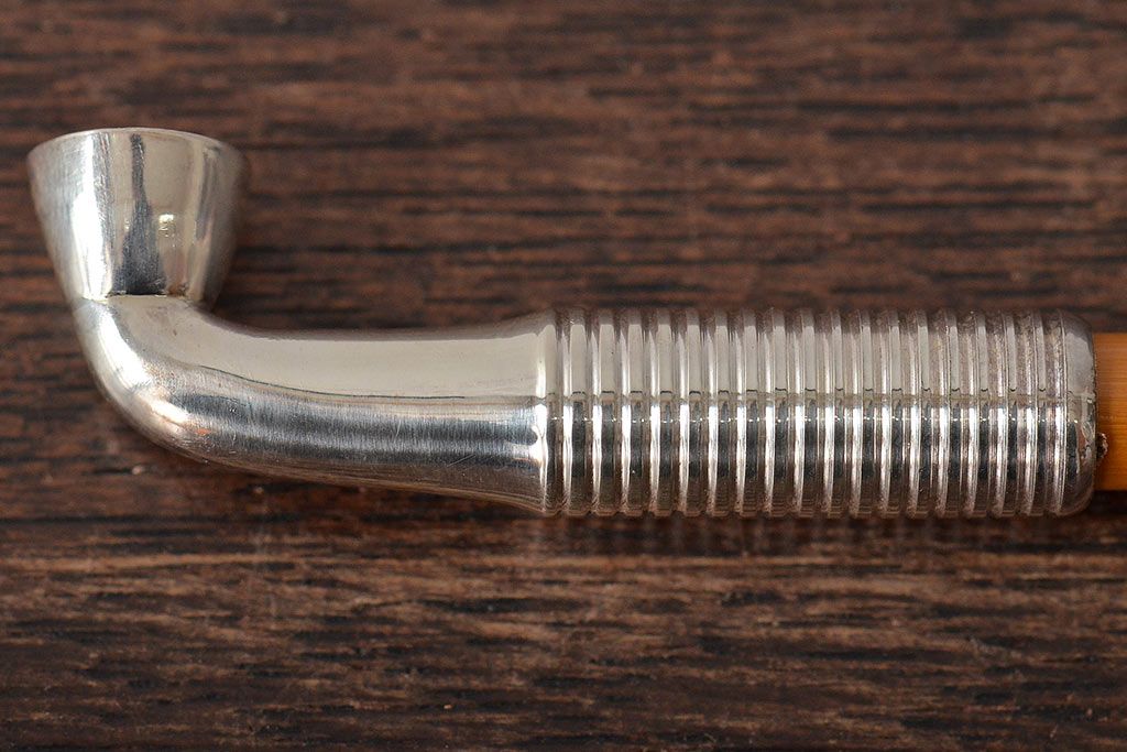 木村清斎　即中斎好写煙管一双　木村清五郎(清雲)　如心斎好写南鐐煙管一双　2点セット(R-045402)