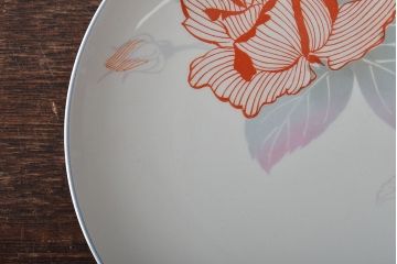戦前　東洋陶器　薔薇柄　ケーキ皿6枚(TOTO、バラ、プレート)(R-045403)