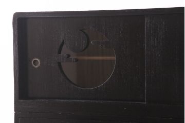 中古　引き戸リメイク　月とうさぎの丸窓が風情漂う加茂総桐箪笥(総桐たんす、衣装箪笥、戸棚、和タンス(R-045409)