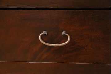 アンティーク家具　昭和初期　前面ケヤキ・ヒノキ材　組子格子が美しい水屋箪笥(収納棚、食器棚)(R-045420)