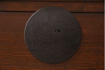 ラフジュ工房オリジナル　和製アンティーク　古金具取っ手リメイク　フラップダウン扉!テレビ周りに和の趣を添えるコーナーボード(テレビ台、キャビネット、収納棚)(R-045421)