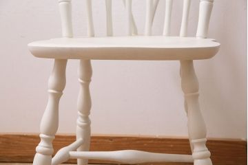 ヴィンテージ家具　当店ペイント　フレンチスタイルにもおすすめのダイニングチェア(ウィンザーチェア、椅子、アームレスチェア、ビンテージ、ウインザーチェア)(R-045473)