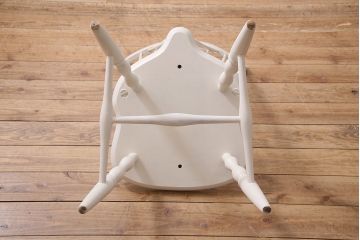 ヴィンテージ家具　当店ペイント　フレンチスタイルにもおすすめのダイニングチェア(ウィンザーチェア、アームレスチェア、椅子、ビンテージ、ウインザーチェア)(R-045474)