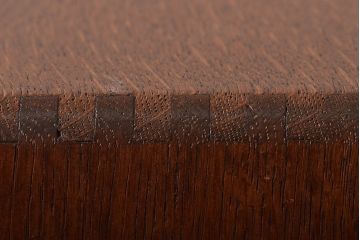 アンティーク家具　昭和レトロ　仕切り付き　シンプルなデザインの小引き出し(小物収納、小物入れ)(R-045477)