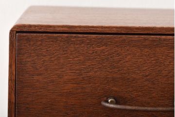 アンティーク家具　昭和レトロ　仕切り付き　シンプルなデザインの小引き出し(小物収納、小物入れ)(R-045477)