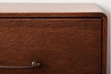 アンティーク家具　昭和レトロ　仕切り付き　シンプルなデザインの小引き出し(小物収納、小物入れ)(R-045477)