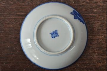明治〜大正　蕪の図　染付小皿3枚(古染付、中国?)(R-045494)