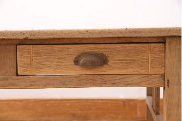 アンティーク家具　昭和初期　栓材　ストリップド(剥離)　木目が味わい深い文机(ローテーブル)(R-045496)