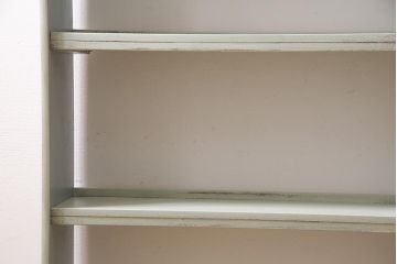 ペイント家具　昭和中期　フレンチカントリーにぴったりなオープンラック(本棚、ウッドシェルフ、収納棚、飾り棚)(R-045501)
