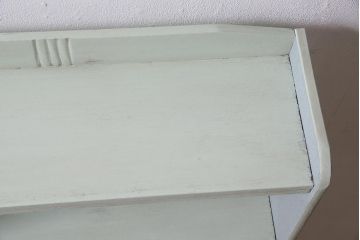 ペイント家具　昭和中期　フレンチカントリーにぴったりなオープンラック(本棚、ウッドシェルフ、収納棚、飾り棚)(R-045501)