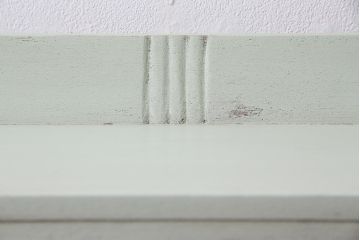 ペイント家具　昭和中期　フレンチカントリーにぴったりなオープンラック(本棚、ウッドシェルフ、収納棚、飾り棚)(R-045501)