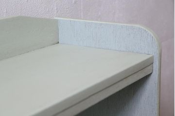 ペイント家具　昭和中期　フレンチカントリーにぴったりなオープンラック(本棚、ウッドシェルフ、収納棚、飾り棚)(R-045501)