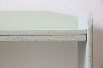 ペイント家具　昭和中期　フレンチカントリーにぴったりなオープンラック(本棚、ウッドシェルフ、収納棚、飾り棚)(R-045501)