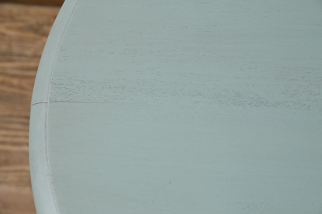 ペイント家具　昭和中期　コーヒーテーブル(ラウンドテーブル、花台)(R-045502)