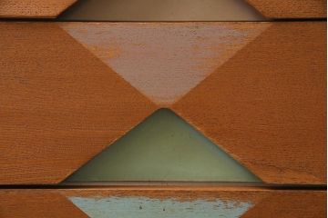 アンティーク家具　昭和中期　レトロな雰囲気のペイントが可愛らしいチェスト(引き出し、サイドチェスト)(R-045514)