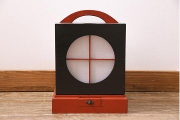 アンティーク雑貨　古民具・骨董　昭和初期　粋な風情溢れる有明行灯・大(行燈・照明)(R-045517)