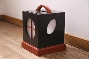 アンティーク雑貨　古民具・骨董　昭和初期　粋な風情溢れる有明行灯・大(行燈・照明)(R-045518)
