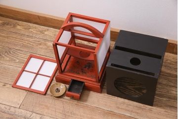 アンティーク雑貨　古民具・骨董　昭和初期　粋な風情溢れる有明行灯・大(行燈・照明)(R-045518)