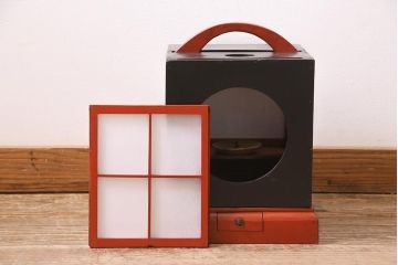 アンティーク雑貨　古民具・骨董　昭和初期　粋な風情溢れる有明行灯・大(行燈・照明)(R-045518)