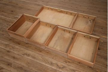 アンティーク家具　昭和中期　ストリップド(剥離)　ナラ材　組立て式　優しい色合いの木肌が素敵な両袖デスク(机、在宅ワーク、在宅用ワークデスク、作業台)(R-045519)