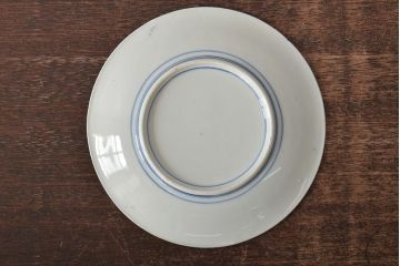 大正〜昭和初期　花蝶文6寸印判皿5枚(伊万里焼、和食器)(R-045521)