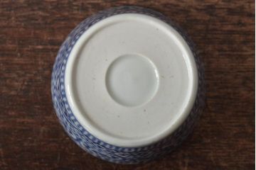 江戸〜明治期　古伊万里　蛸唐草文染付　蕎麦猪口2客(和食器)(R-045524)