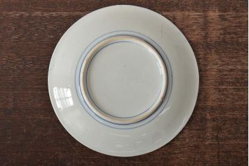 大正〜昭和初期　花蝶文6寸印判皿5枚(伊万里焼、和食器)(R-045527)