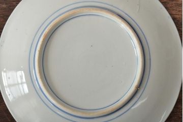 大正〜昭和初期　花蝶文6寸印判皿5枚(伊万里焼、和食器)(R-045527)