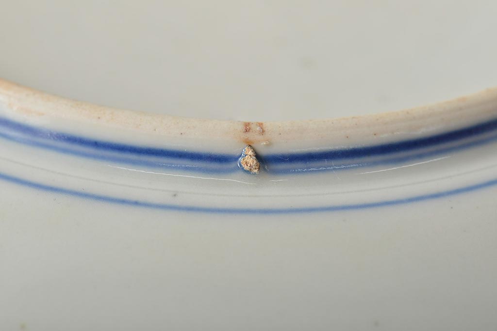 大正〜昭和初期　花蝶文6寸印判皿5枚(伊万里焼、和食器)(R-045527)