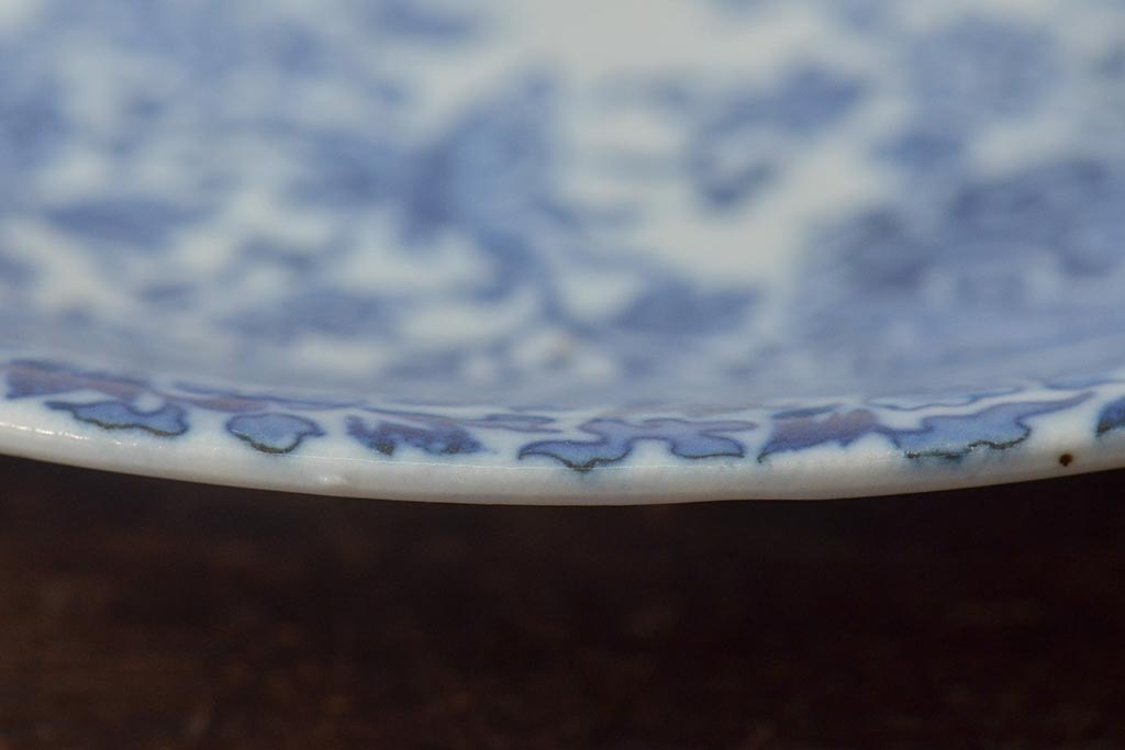 大正〜昭和初期　花蝶文6寸印判皿5枚(伊万里焼、和食器)(R-045528)