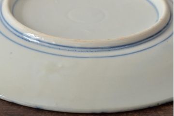 大正〜昭和初期　花蝶文6寸印判皿5枚(伊万里焼、和食器)(R-045528)