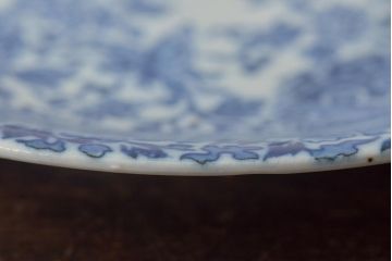 大正〜昭和初期　花蝶文6寸印判皿5枚(伊万里焼、和食器)(R-045528)