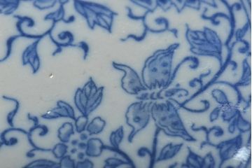 大正〜昭和初期　花蝶文6寸印判皿6枚(伊万里焼、和食器)(R-045529)