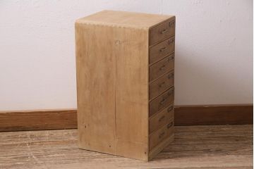 アンティーク家具　和製　ストリップド(剥離)　ナラ材の風合いが素朴な小引き出し(引き出し、小物収納、小物入れ)(R-045557)