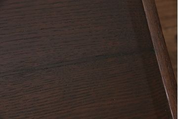 和製アンティーク　大正期　総栗材　脚の挽き加工が美しい座卓(ローテーブル、ちゃぶ台、センターテーブル)(R-045560)