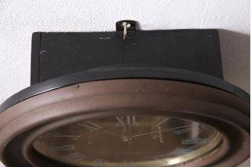 アンティーク時計　明治　SEIKOSHA(精工舎、セイコー)　ゼンマイ式　四ツ丸　古い質感が味わい深いだるま時計(掛時計、柱時計、振り子時計)(R-045562)