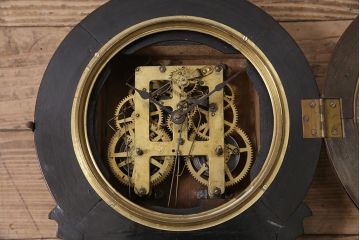 アンティーク時計　明治　SEIKOSHA(精工舎、セイコー)　ゼンマイ式　四ツ丸　古い質感が味わい深いだるま時計(掛時計、柱時計、振り子時計)(R-045562)