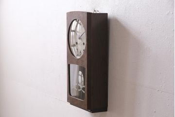 アンティーク時計　昭和中期　愛知時計電機(アイチ、AICHI)　ゼンマイ式　21DAY　柱時計(振り子時計、掛け時計)(R-045564)