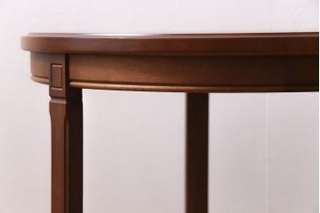 和製ビンテージ　オールドマルニ　maruni(マルニ木工)　棚付き　三角形の棚がお洒落なコーヒーテーブル(サイドテーブル、ラウンドテーブル)(R-045566)