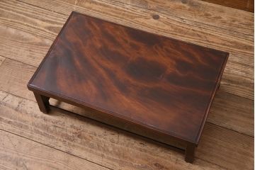 アンティーク家具　大正昭和初期　総ケヤキ材　漆塗り　和の趣あふれる花台(ローテーブル、豆ちゃぶ台)(R-045588)