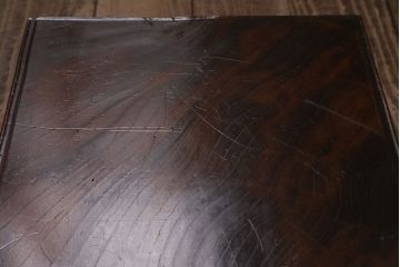 アンティーク家具　大正昭和初期　総ケヤキ材　漆塗り　和の趣あふれる花台(ローテーブル、豆ちゃぶ台)(R-045588)
