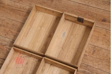 アンティーク家具　ストリップド(剥離)　昭和初期　桐材　素朴な雰囲気が魅力の小引き出し(小物入れ、卓上収納)(R-045591)