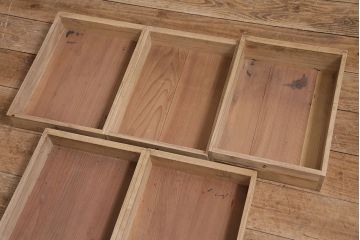 アンティーク家具　ストリップド(剥離)　昭和初期　桐材　素朴な雰囲気が魅力の小引き出し(小物入れ、卓上収納)(R-045593)